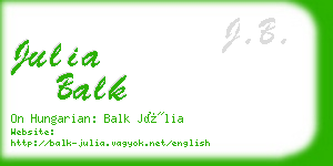 julia balk business card